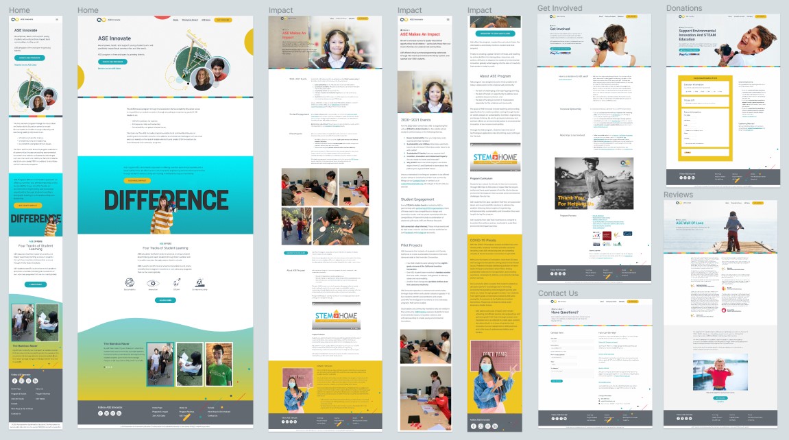 Mockups for ASE Innovate Redesign