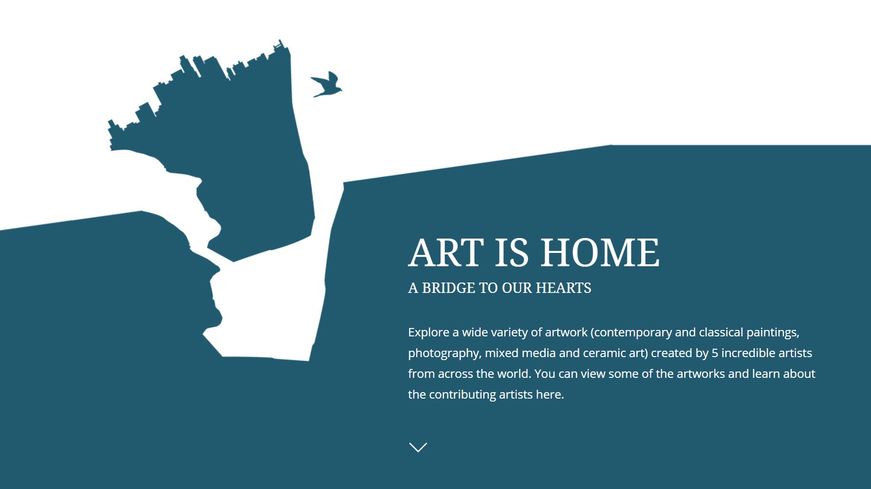 Landing Page for Art Exhibition